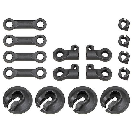 Team Associated RC8B4 Spring Cups And Shock Rod Ends (AS81512)
