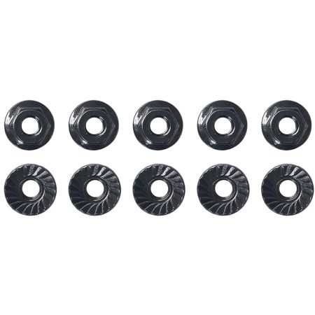 Team Associated M4 Low Profile Serrated Steel Wheel Nuts (10Pcs) (AS91150)