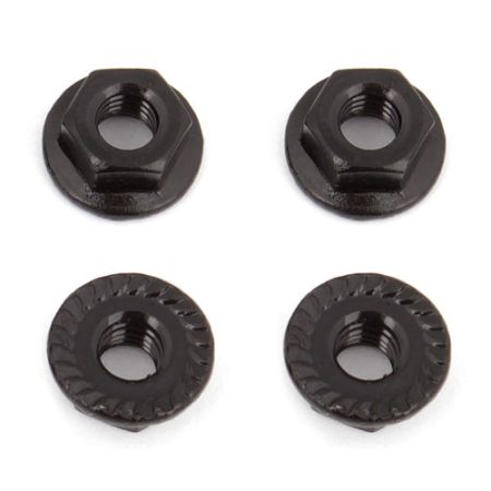 Team Associated M4 Serrated Nuts (AS91738)