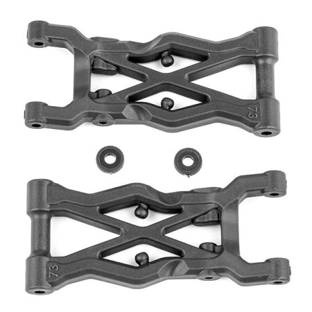 Team Associated B6.3 FT 73mm Rear Suspension Arms Carbon Fibre (AS91873)