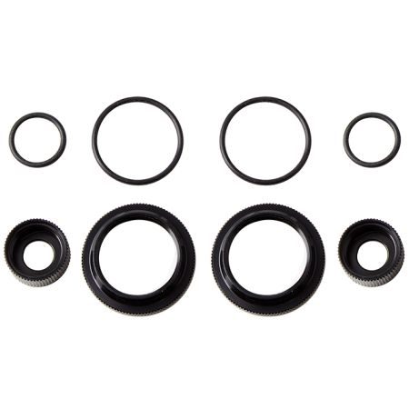 Team Associated 12mm Shock Collar & Seal Retainer Set - Black (AS91909)