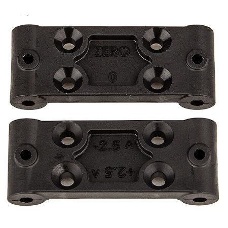 Team Associated RC10B6.4 Front Bulkhead Set, 0 Deg / 2.5 Deg (AS91979)