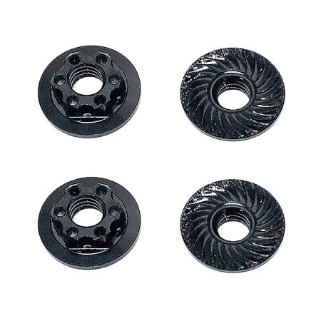 Team Associated FT Nuts - M4 Low Profile Wheel Nuts Black (AS92254)