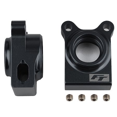 Team Associated FT B74.1 Rear Hubs Black Aluminium (AS92271)