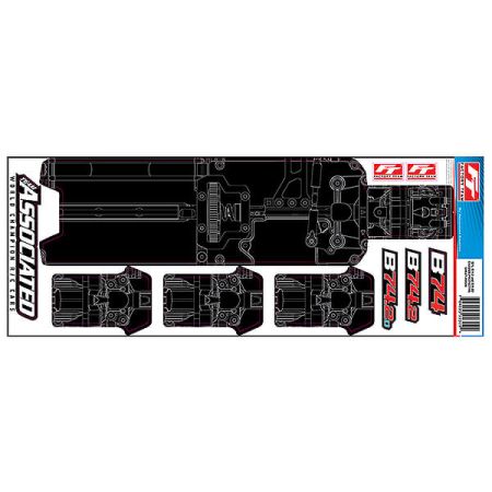 Team Associated RC10B74.2 FT Chassis Protective Sheet, Print (AS92329)