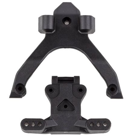Team Associated RC10B7 FT Top Plate & Ballstud Mount, Carbon (AS92404)