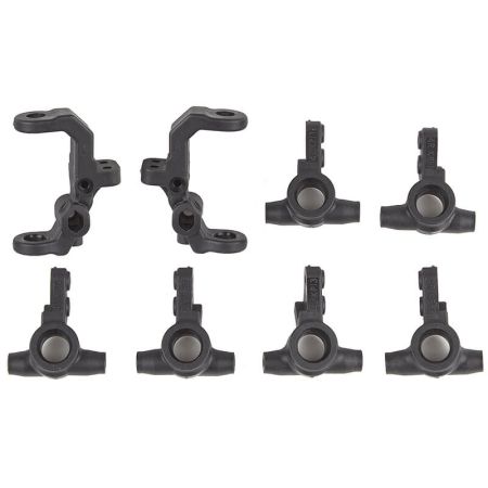 Team Associated RC10B7 FT Caster/Steering Blocks Carbon (AS92415)