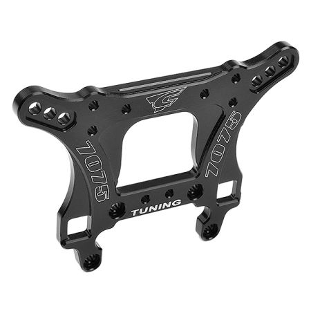 Corally Shock Tower Front 5mm SwiSS Made 7075 T6 Hard Black (C-00180-420)