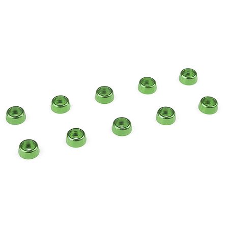 Corally Aluminium Washer For M2 Socket Head Screws Od=6mm Green 10Pcs (C-31251)