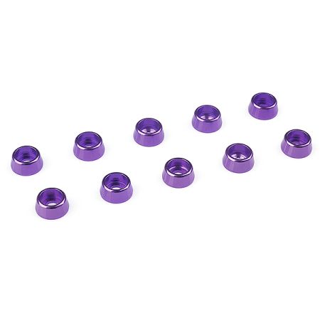Corally Aluminium Washer For M2.5 Socket Head Screws Od=7mm Purple 10Pcs (C-31262)