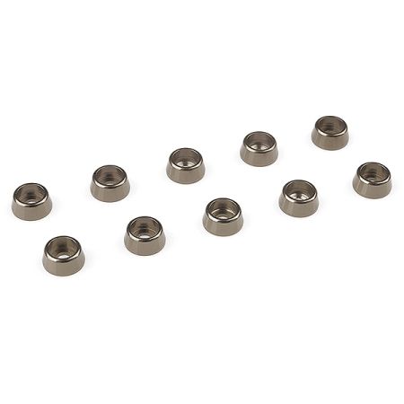 Corally Aluminium Washer For M2.5 Socket Head Screws Od=7mm Gun Metal 10Pcs (C-31263)
