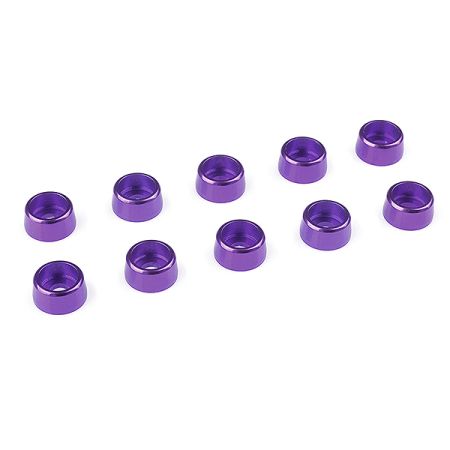 Corally Aluminium Washer For M3 Socket Head Screws Od=8mm Purple 10Pcs (C-31272)