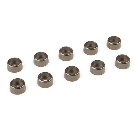 Corally Aluminium Washer For M3 Socket Head Screws Od=8mm Gun Metal 10Pcs (C-31273)