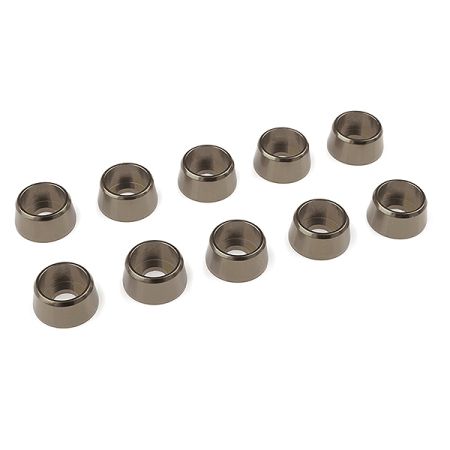 Corally Aluminium Washer For M4 Socket Head Screws Od=10mm Gun Metal 10Pcs (C-31283)