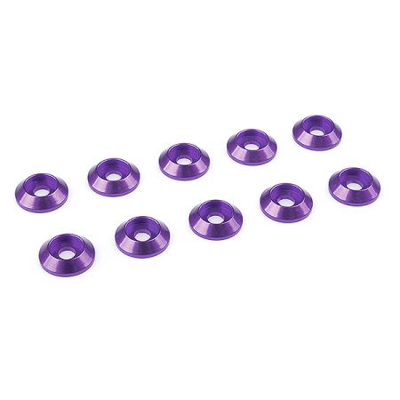 Corally Aluminium Washer For M3 Button Head Screws Od=10mm Purple 10Pcs (C-31302)