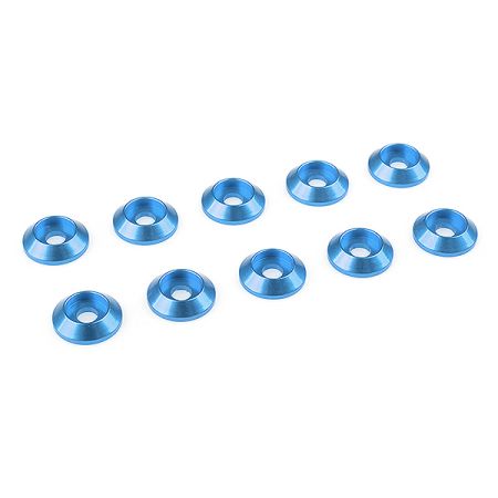 Corally Aluminium Washer For M3 Button Head Screws Od=10mm Blue 10Pcs (C-31304)