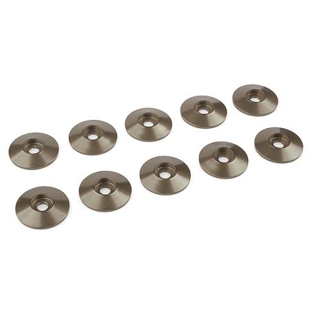 Corally Aluminium Washer For M3 Button Head Screws Od=15mm Gun Metal 10Pcs (C-31313)