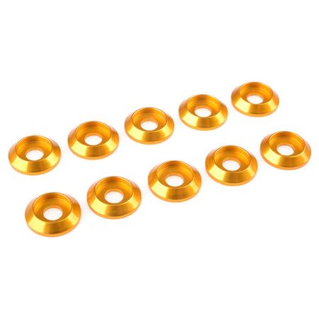 Corally Aluminium Washer For M4 Button Head Screws Od=12mm Gold 10Pcs (C-31320)