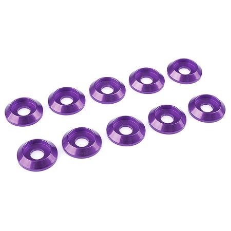 Corally Aluminium Washer For M4 Button Head Screws Od=12mm Purple 10Pcs (C-31322)