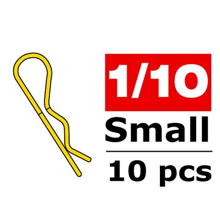 Corally Body Clips 45 Bent Small Gold 10 Pcs (C-35104)