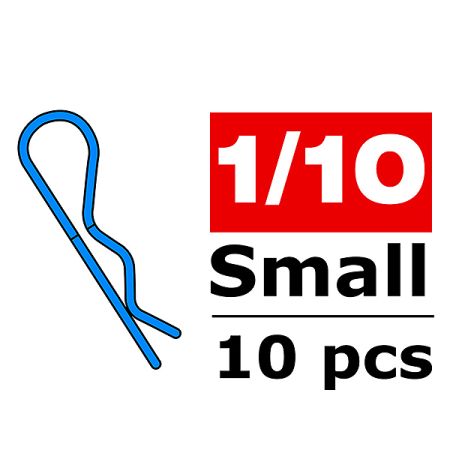 Corally Body Clips 45 Bent Small Blue 10 Pcs (C-35105)