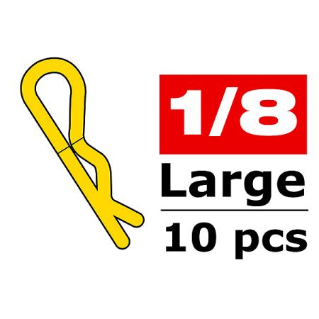 Corally Body Clips 45 Bent Large Gold 10 Pcs (C-35124)