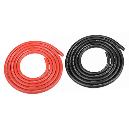 Corally Ultra V+ Silicone Wire Super Flexible Black And Red 12Awg 1731/0.05 Strands Od 4.5mm 2 X 1M (C-50112)