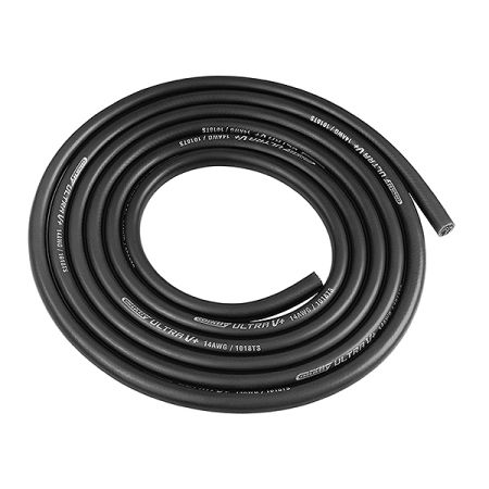 Corally Ultra V+ Silicone Wire Super Flexible Black 14Awg 1018/0.05 Strands Od3.5mm 1M (C-50121)