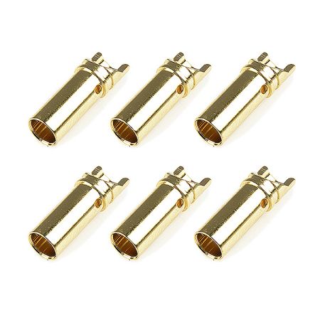 Corally Bullit Connector 3.5mm Female Gold Plated Ultra Low Resistance 6Pcs (C-50161)