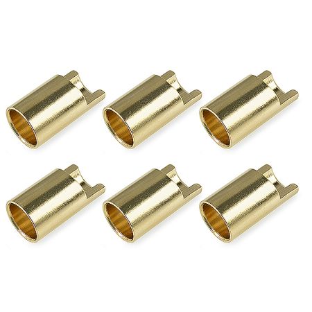 Corally Bullit Connector 6.5mm Female Gold Plated Ultra Low Resistance 6Pcs (C-50164)