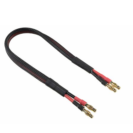 Corally Charge Lead 4 mm Banana Gold Connectors 14 Awg Ultra V+ Silicone Wire 30Cm 1Pc (C-50251)