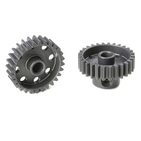 Corally 48 Dp Pinion Short Hard Anodised Al7075 28 Teeth Shaft Dia. 3.17mm (C-70428)