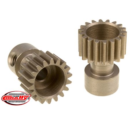 Corally 48 Dp Pinion Long BoSS Hardened Steel 18 Teeth Dia. 3.17mm (C-71118)