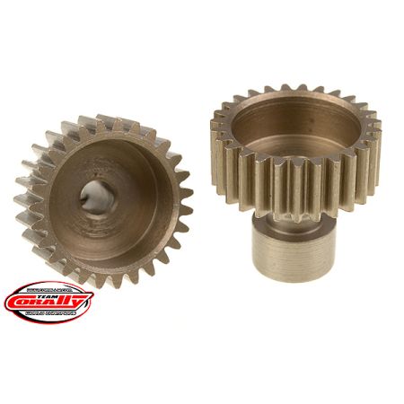Corally 48 Dp Pinion Long BoSS Hardened Steel 27 Teeth Dia. 3.17mm (C-71127)