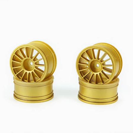 Carisma M48S Multi Spoke Wheels Set 12mm Hex (Gold) (CA16479)