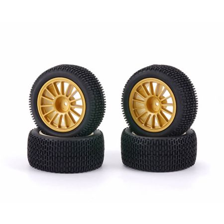 Carisma M48S Dirt Spec Tyres Mounted Gold Multispoke Wheels (CA16602)