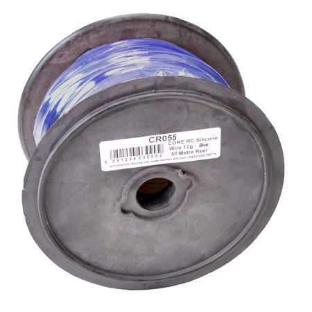 Core RC Silicone Wire 12AWG - Blue 50 Metre Reel (CR055)