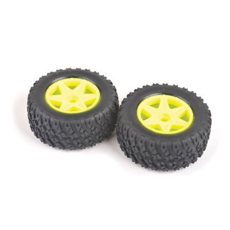 Core RC Spider Front Tyre & Wheel Set - Yellow (CRA163)