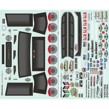 Element RC Enduro Se Utron Body Decal Sheet (EL42352)