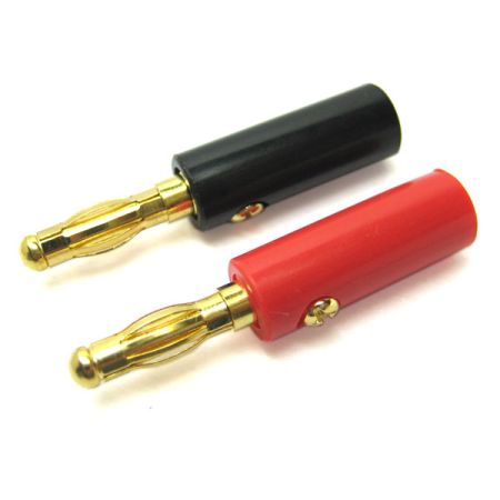 Etronix 4.0mm Gold Connector, Red & Black Banana Plugs (ET0600)