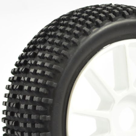 Fastrax 1:8th Premounted Buggy Tyres 'H Tread/10 Spoke" (FAST0004)