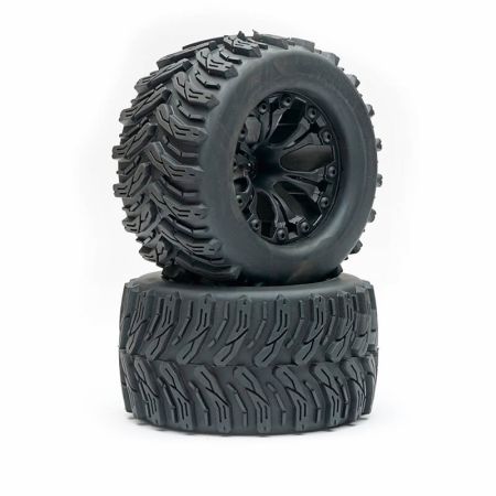 Fastrax 1/10 T-Bone Truck Tyre Mounted Split-Spoke (12mm Hex) (FAST0069B)