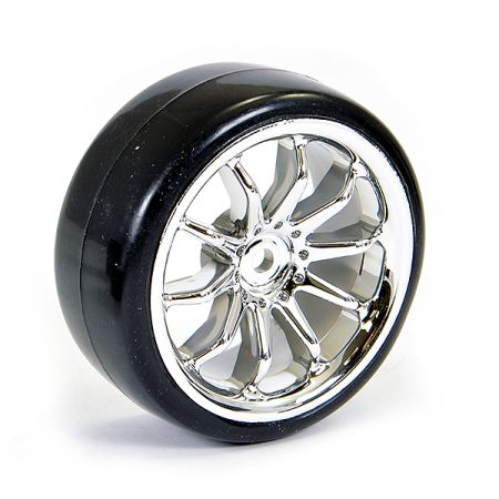 Fastrax 1:10th Street/Drift 10Sp Scale Chrome Wheel & V2 Tyre (FAST0092C)