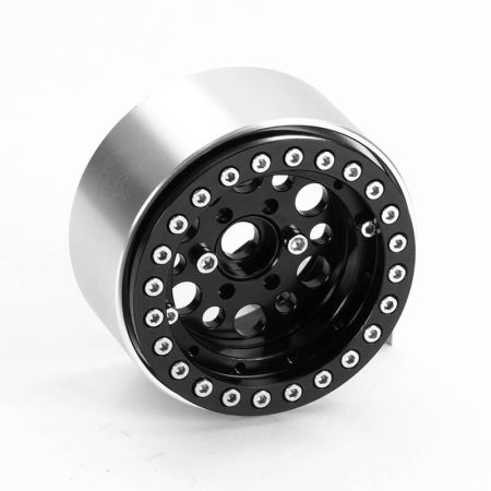 Fastrax Aluminium Beadlock T12 1.9" Wheels - Black (4Pc) (FAST0136BK)