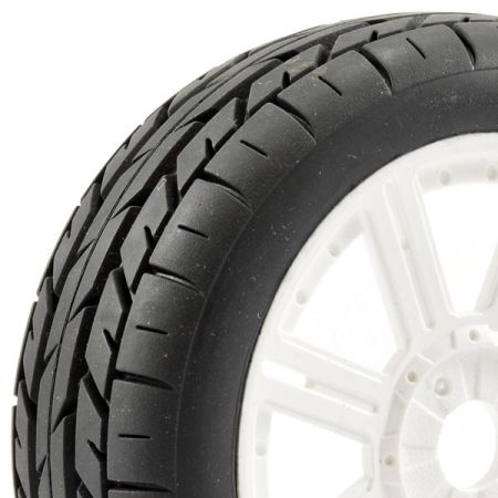 Fastrax 1:8th Eagle Tread Mounted On 8-Spoke White (Pr) (FAST1015W) Fastrax 1:8th Eagle Tread Mounted On 8-Spoke White (Pr) (FAST1015W)