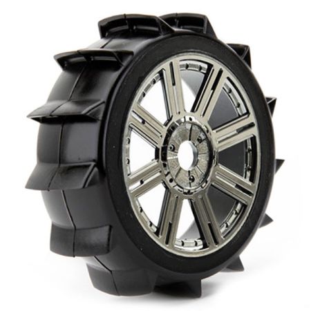 Fastrax 1:8th Paddle Mounted On 8-Spoke Black Chrome (Pr) (FAST1025BC) Fastrax 1:8th Paddle Mounted On 8-Spoke Black Chrome (Pr) (FAST1025BC)