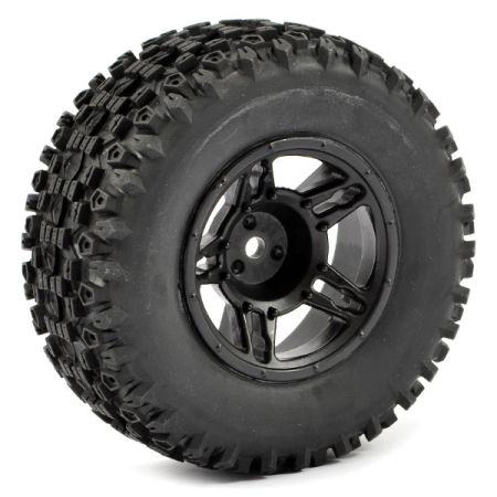 Fastrax 1:10 SC Stinger Mtd 5-Spoke Black (Slash Fr) (Pr) (FAST1115B)