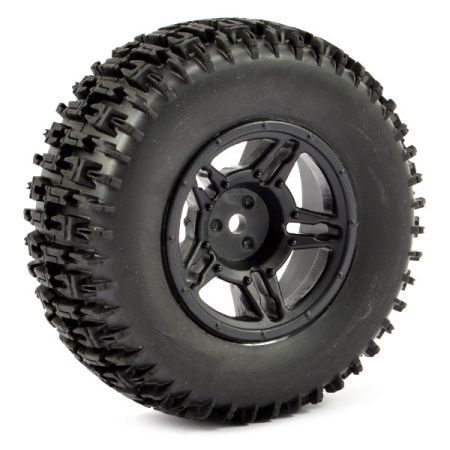 Fastrax 1:10 SC Jigsaw Mounted 5-Spoke Black (Slash Fr) (Pr) (FAST1120B)