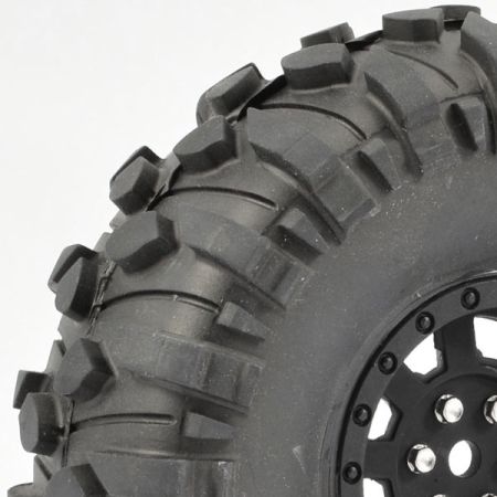 Fastrax 1:10 Crawler Boxer 1.9 Mounted Scale Wheel Black (FAST1265B)