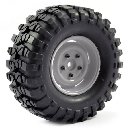 Fastrax 1:10 Crawler Sawblock 1.9 Scale Grey Wheel 108mm Tyre (Pair) (FAST1266G) Fastrax 1:10 Crawler Sawblock 1.9 Scale Grey Wheel 108mm Tyre (Pair) (FAST1266G)